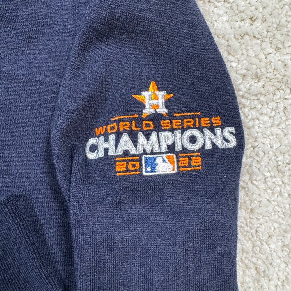 Peter Millar Hoodie Womens M Navy Houston Astros 2022 World Series Merino Wool - Picture 6 of 9
